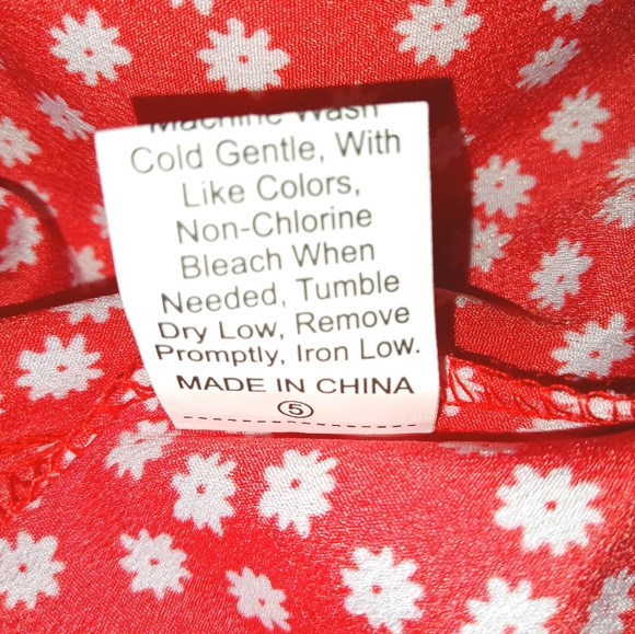 NWT :: Red Floral Wrap Maxi Ruffle Women's Long Dress Size 2X - Picture 6 of 8